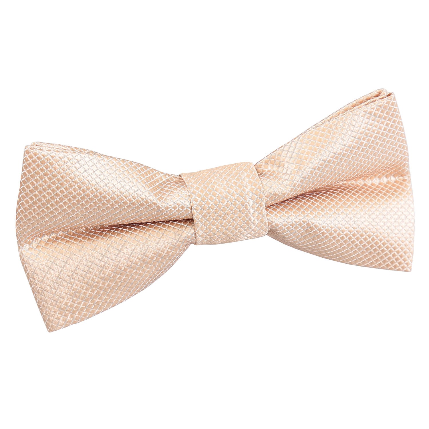 Solid Check Pre-Tied Bow Tie - Boys - Champagne