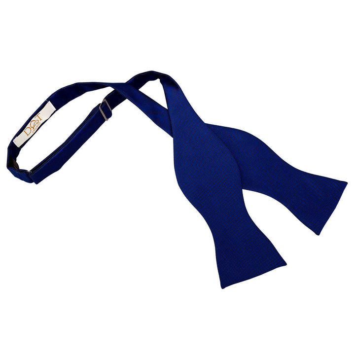 Solid Check Self-Tie Bow Tie - Royal Blue