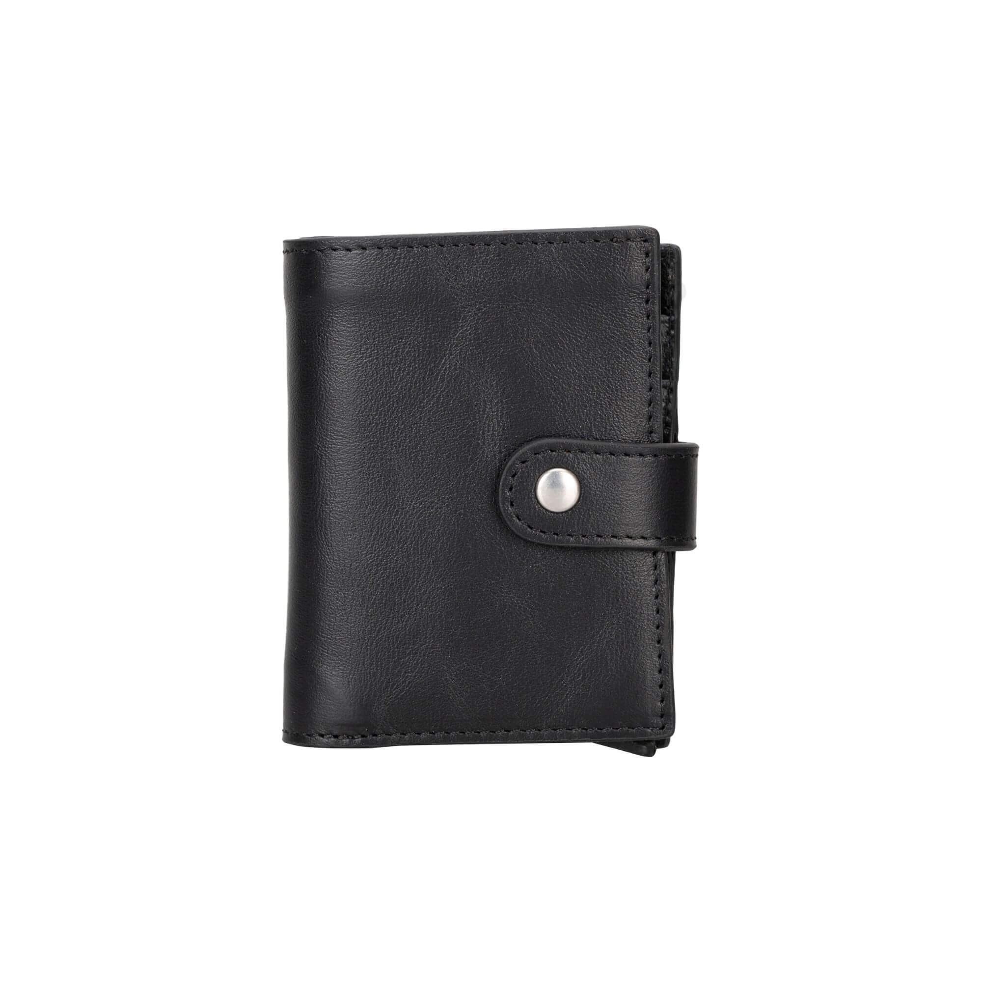 Douglas Genuine Leather Pop-Up Wallet with AirTag Slot - RFID Blocking